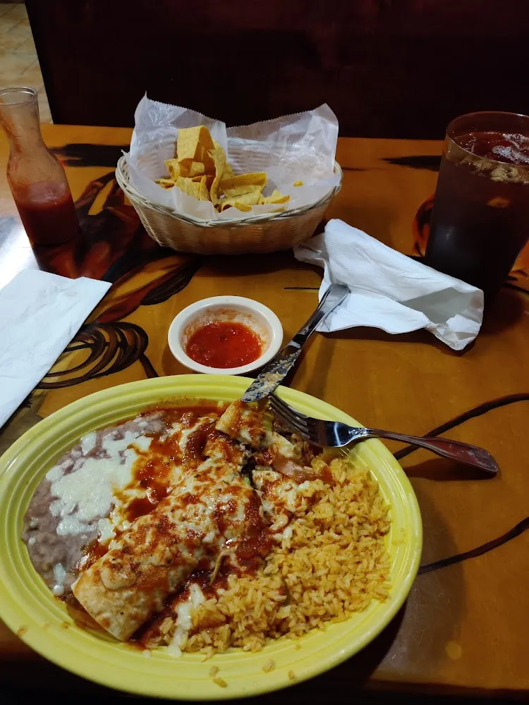 Burrito Rice and Beans with Chips and Salsa